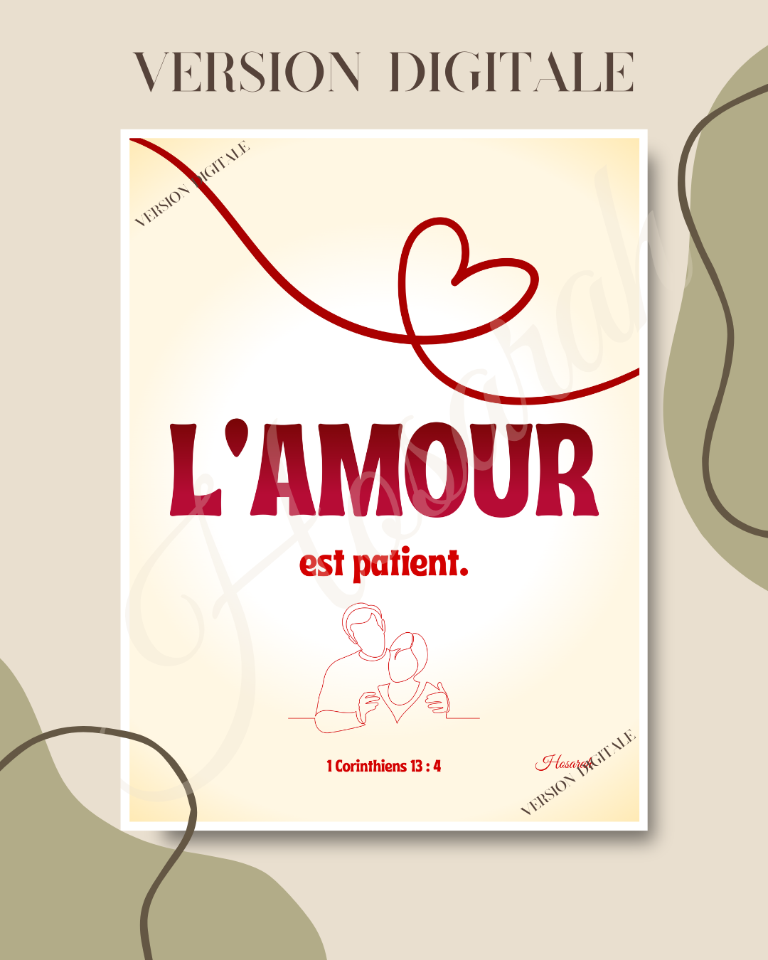 L'AMOUR EST PATIENT - BEIGE (version digitale)