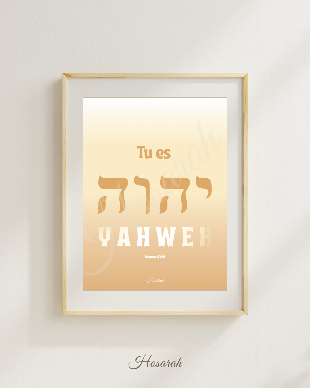 YAHWEH OR - Taille 12X16 (in)
