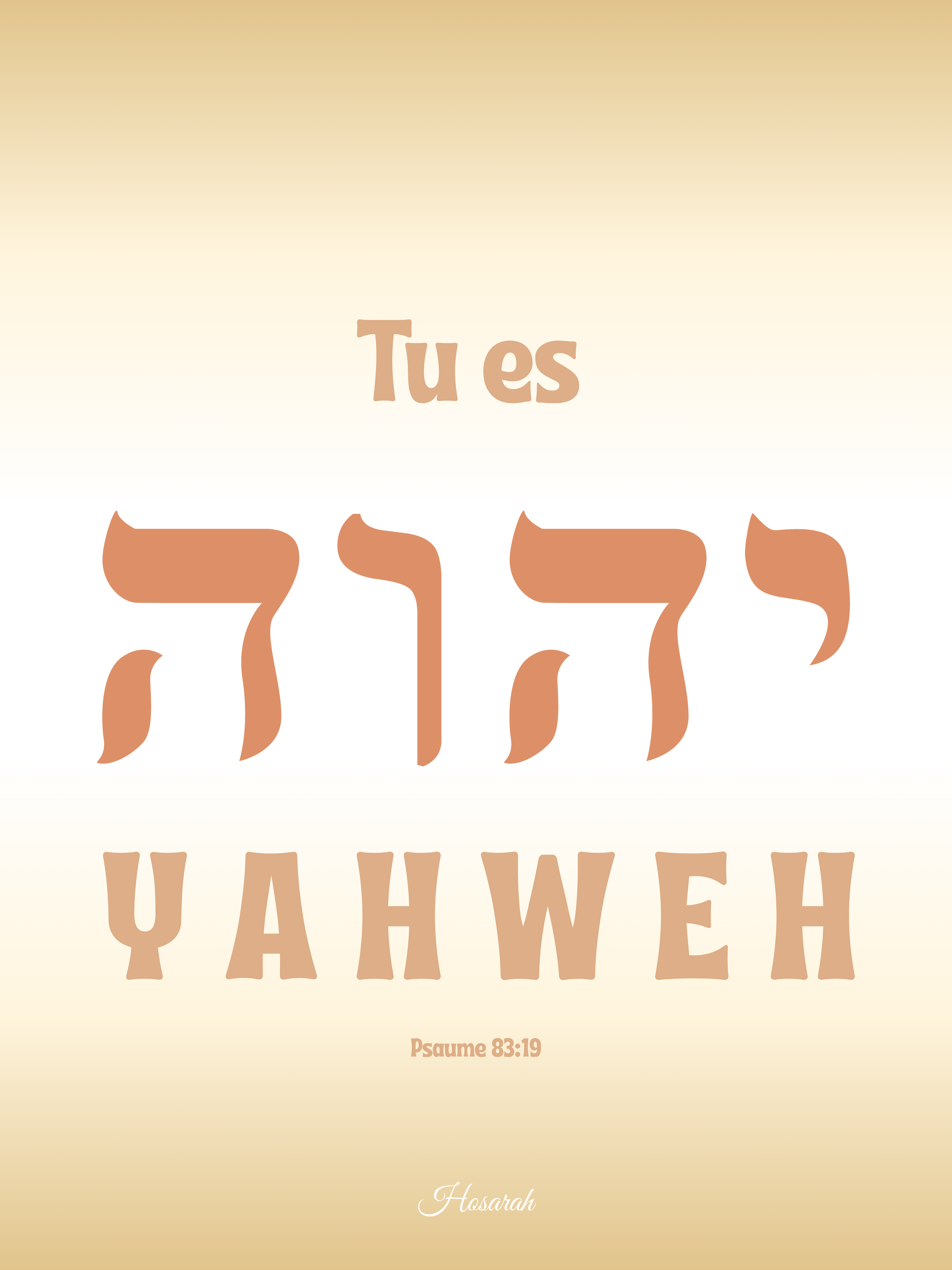 YAHWEH - Beige (version digitale)