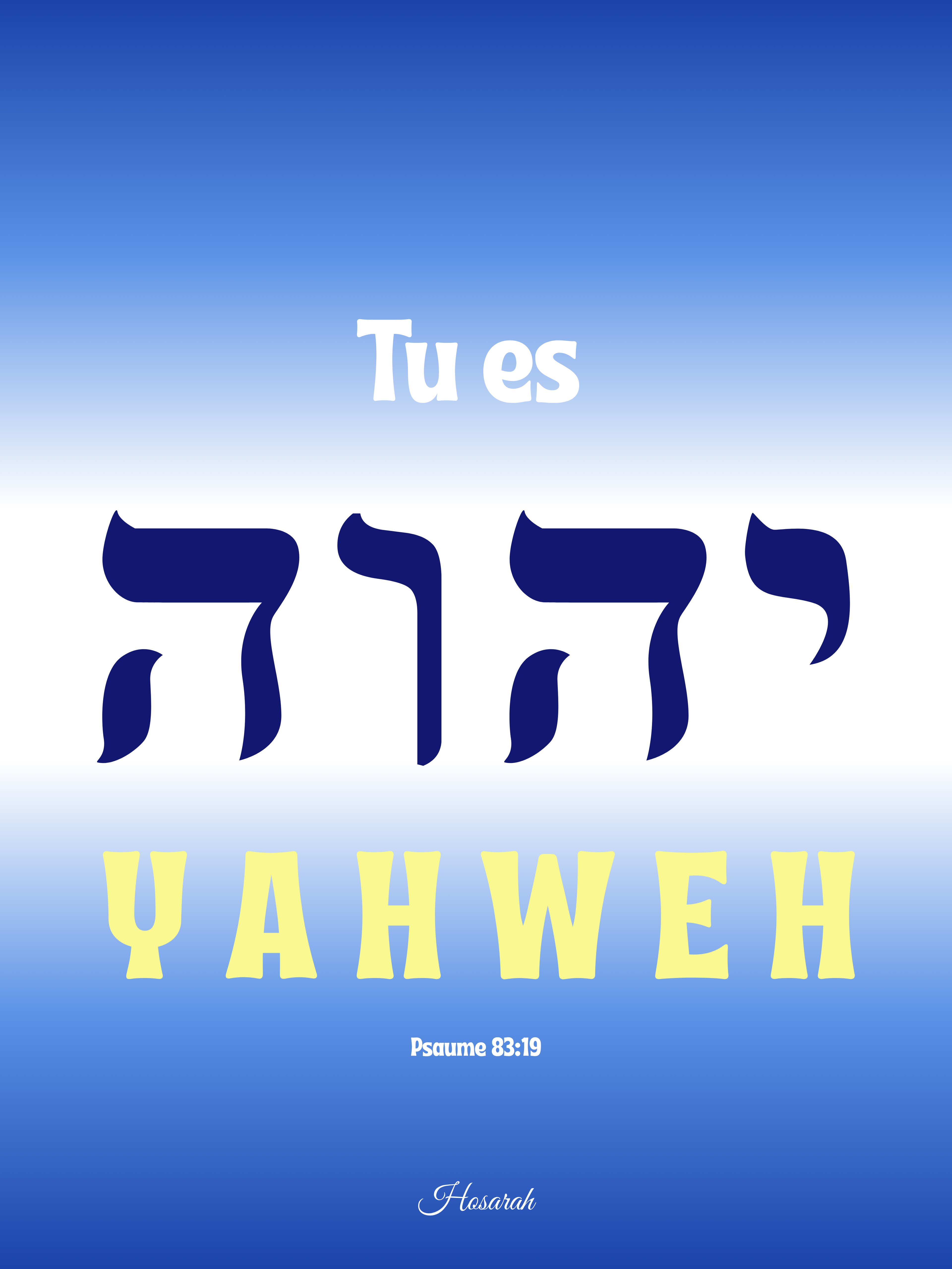 YAHWEH - Bleu (version digitale)